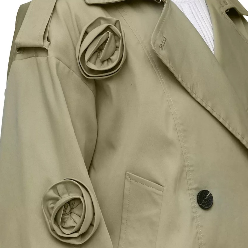 NWT Avec Les Filles Rosette Bomber Trench Jacket - Picture 3 of 5